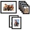 Americanflat Gallery Wall Picture Frames - Set of 7 - 12x16 (1), 9x12 (2), 6x8 (4) - Collage Wall Art Decor - Shatter Resistant Glass - Adjustable Hanging Hardware - Easel for Tabletop Display - Black